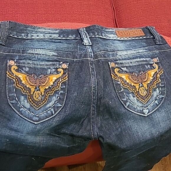 Guess Foxy Flare emboidered jeans size 26 - Picture 4 of 7